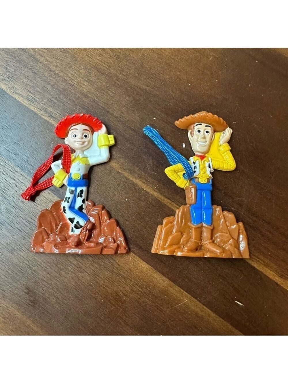 1999 General Mills Toy Story 2 Jessie & Woody Plastic Ornaments – Set of 2
